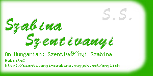 szabina szentivanyi business card